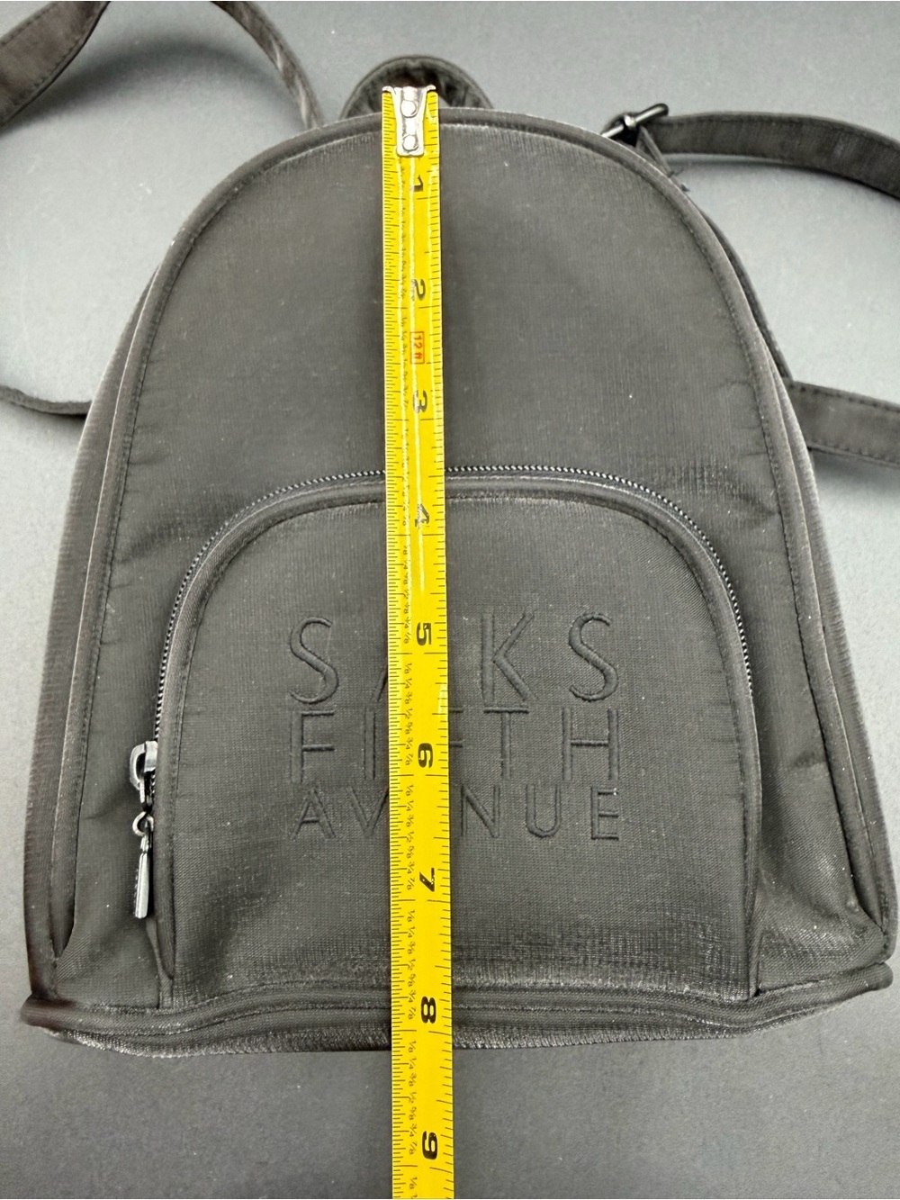 Saks Fifth Avenue Black Unisex Mini Backpack - Picture 8 of 11